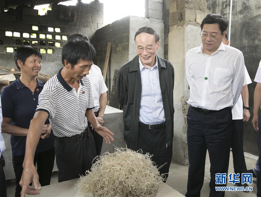 9月3日至5日，中共中央政治局常委、中央紀(jì)委書記、中央巡視工作領(lǐng)導(dǎo)小組組長王岐山在湖南省調(diào)研并主持召開巡察工作座談會。這是9月4日，王岐山在瀏陽市官橋鎮(zhèn)石灰嘴村貧困戶家中了解脫貧情況。新華社記者 王曄 攝

